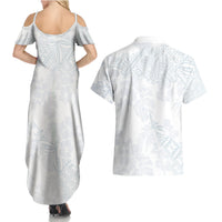 Samoa White Sunday Couples Matching Summer Maxi Dress and Hawaiian Shirt Hibiscus Special LT7 - Wonder Print Shop