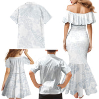Samoa White Sunday Family Matching Mermaid Dress and Hawaiian Shirt Hibiscus Special LT7 - Wonder Print Shop
