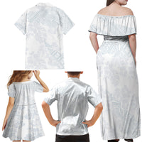 Samoa White Sunday Family Matching Off Shoulder Maxi Dress and Hawaiian Shirt Hibiscus Special LT7 - Wonder Print Shop