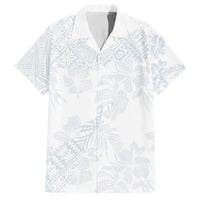 Samoa White Sunday Family Matching Short Sleeve Bodycon Dress and Hawaiian Shirt Hibiscus Special - Wonder Print Shop