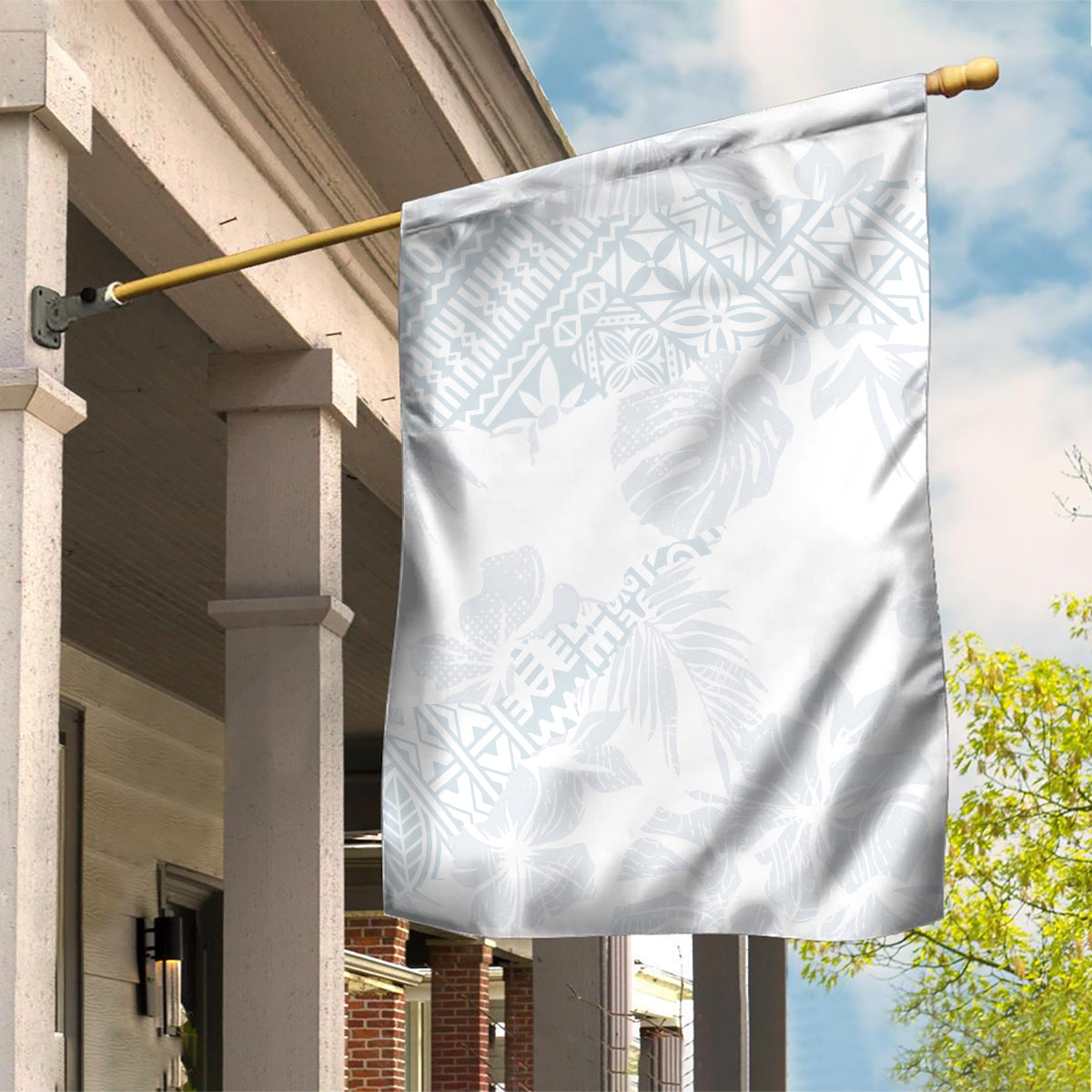 Samoa White Sunday Garden Flag Hibiscus Special - Wonder Print Shop