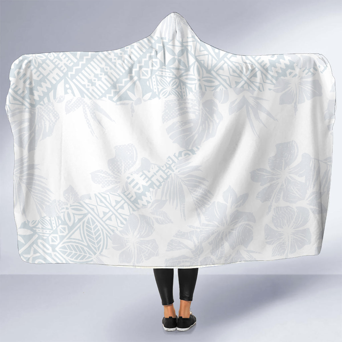 samoa-white-sunday-hooded-blanket-hibiscus-special