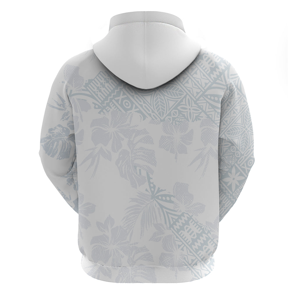 Samoa White Sunday Hoodie Hibiscus Special - Wonder Print Shop