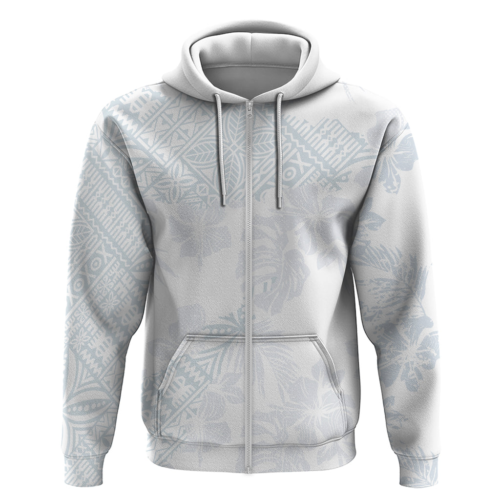 Samoa White Sunday Hoodie Hibiscus Special - Wonder Print Shop
