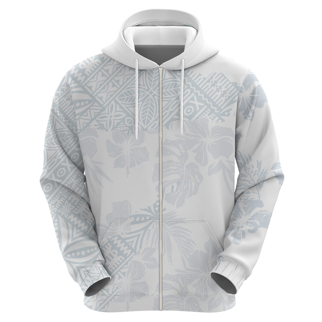 Samoa White Sunday Hoodie Hibiscus Special - Wonder Print Shop