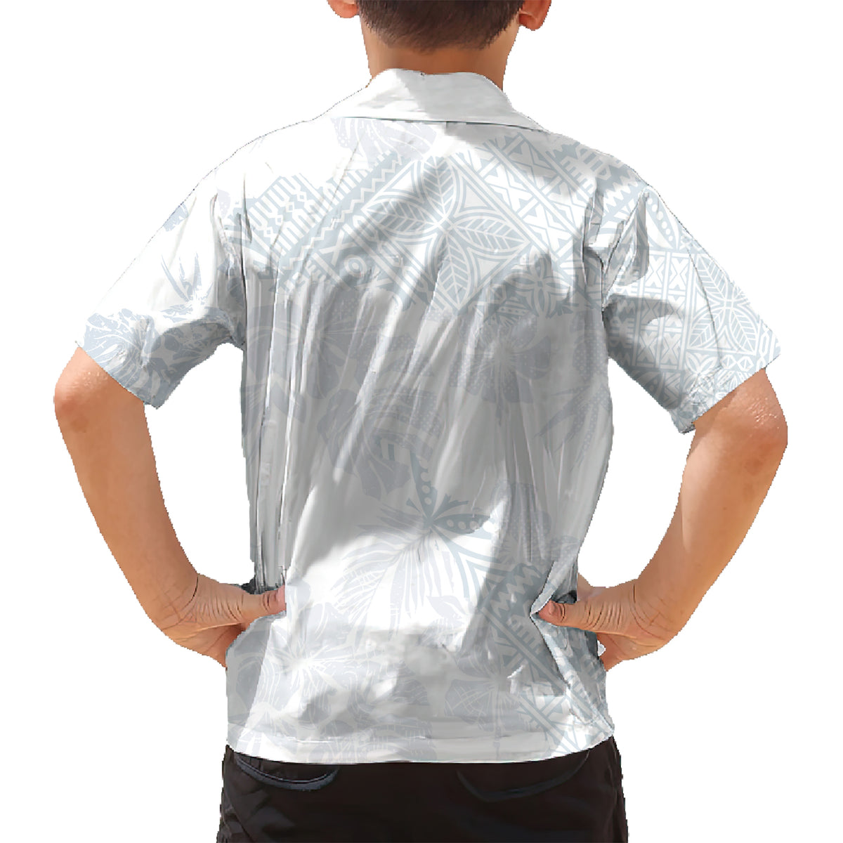 Samoa White Sunday Kid Hawaiian Shirt Hibiscus Special - Wonder Print Shop