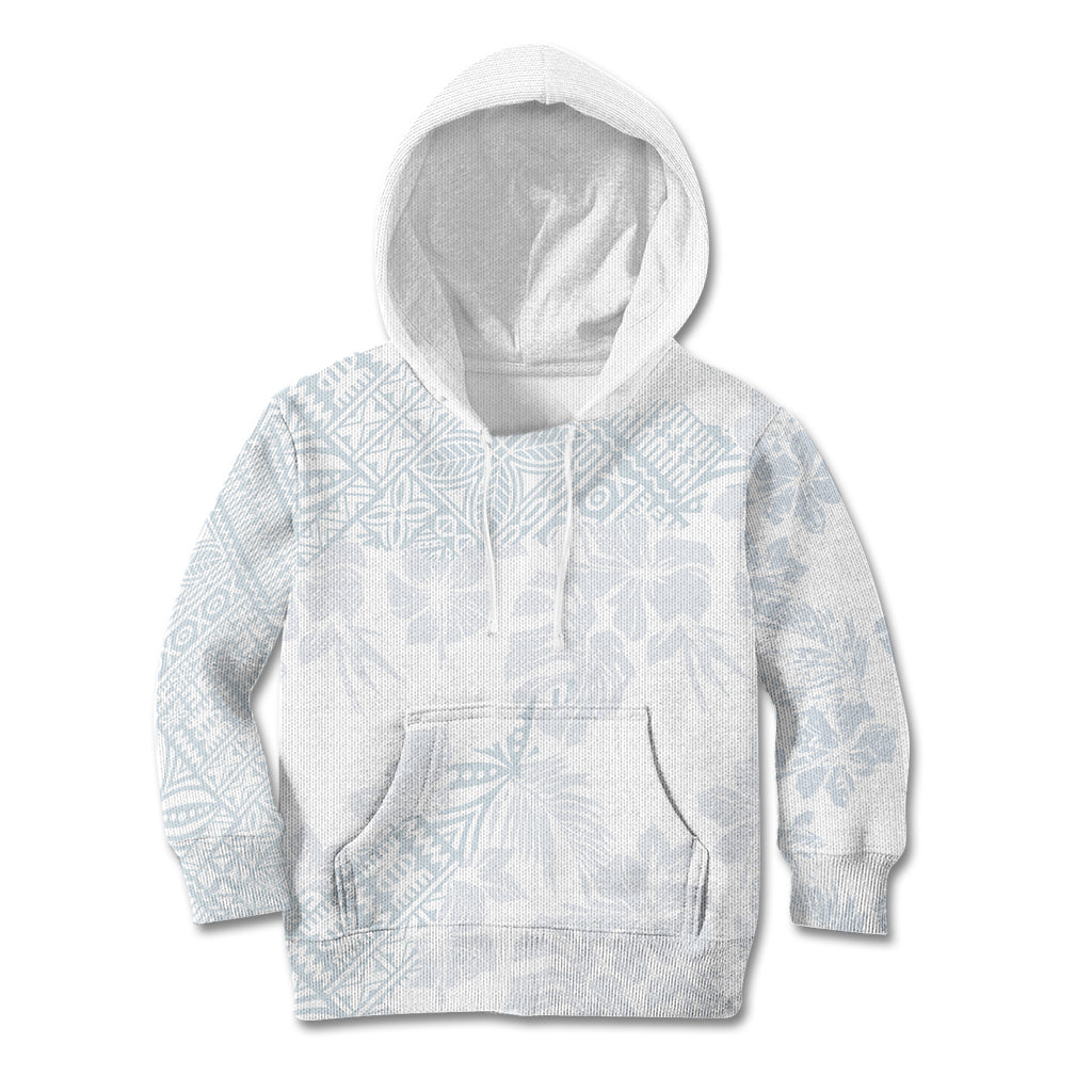 Samoa White Sunday Kid Hoodie Hibiscus Special - Wonder Print Shop