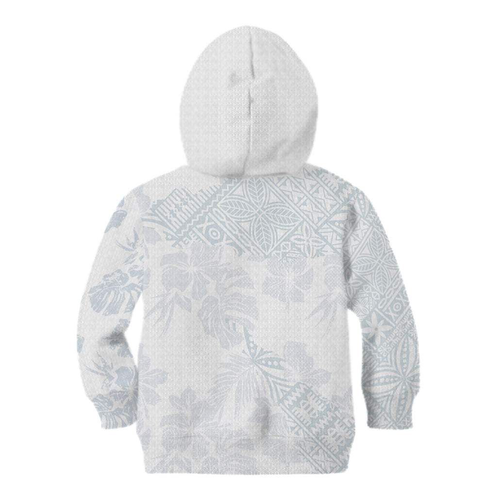 Samoa White Sunday Kid Hoodie Hibiscus Special - Wonder Print Shop