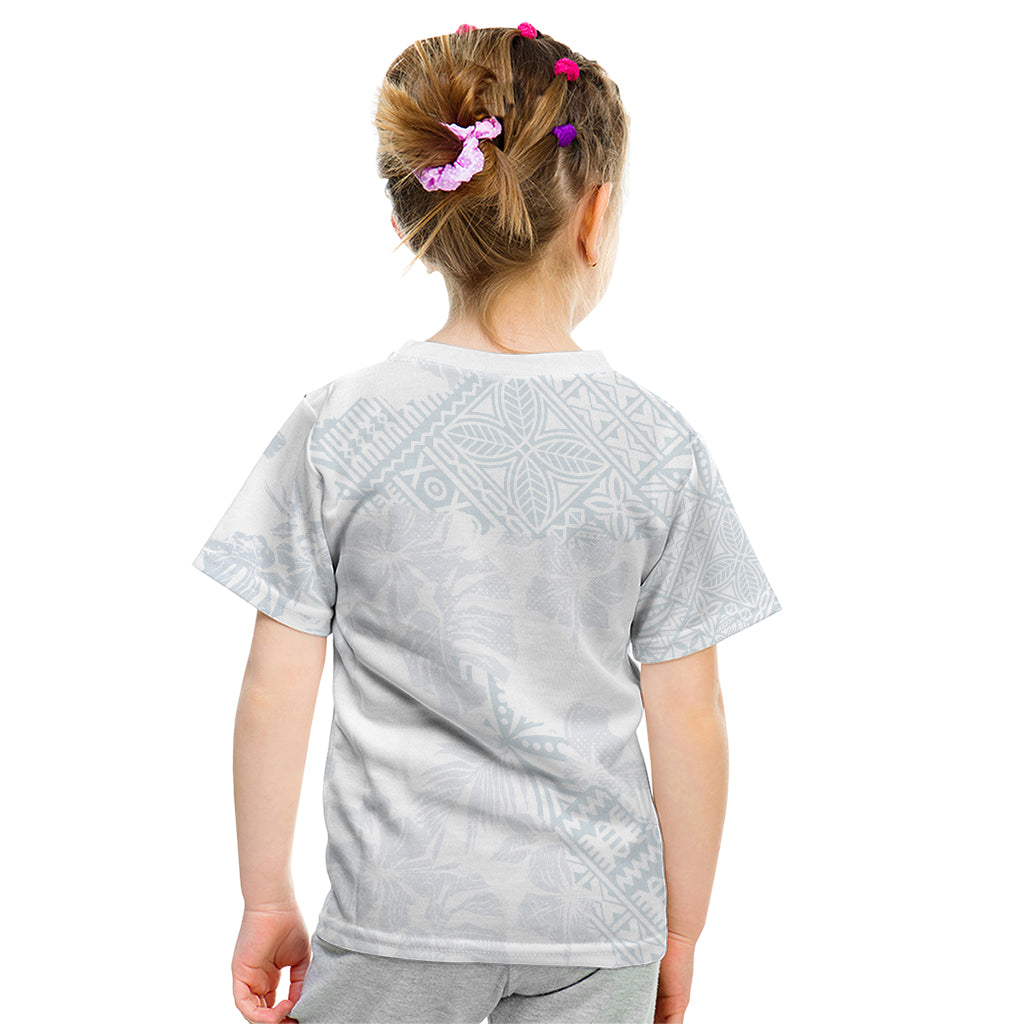 Samoa White Sunday Kid T Shirt Hibiscus Special - Wonder Print Shop
