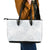 Samoa White Sunday Leather Tote Bag Hibiscus Special - Wonder Print Shop