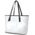 Samoa White Sunday Leather Tote Bag Hibiscus Special - Wonder Print Shop