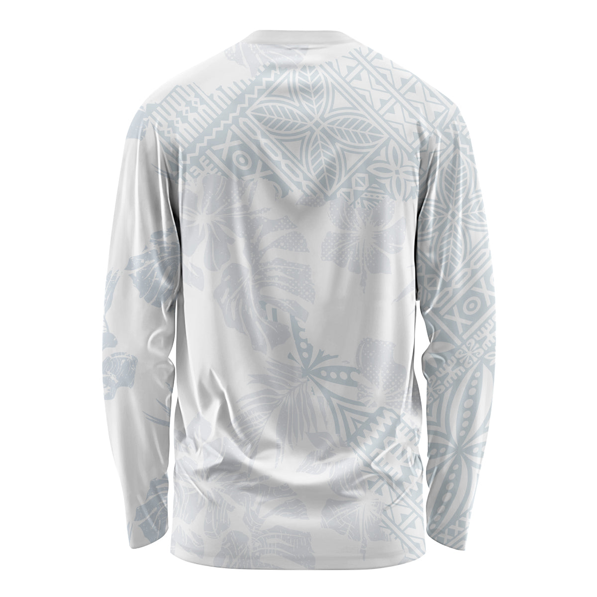 Samoa White Sunday Long Sleeve Shirt Hibiscus Special - Wonder Print Shop