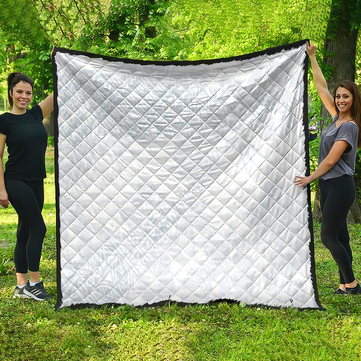 Samoa White Sunday Quilt Hibiscus Special - Wonder Print Shop