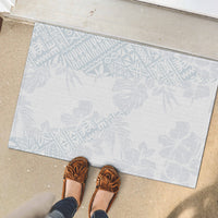 Samoa White Sunday Rubber Doormat Hibiscus Special - Wonder Print Shop