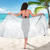 Samoa White Sunday Sarong Hibiscus Special - Wonder Print Shop