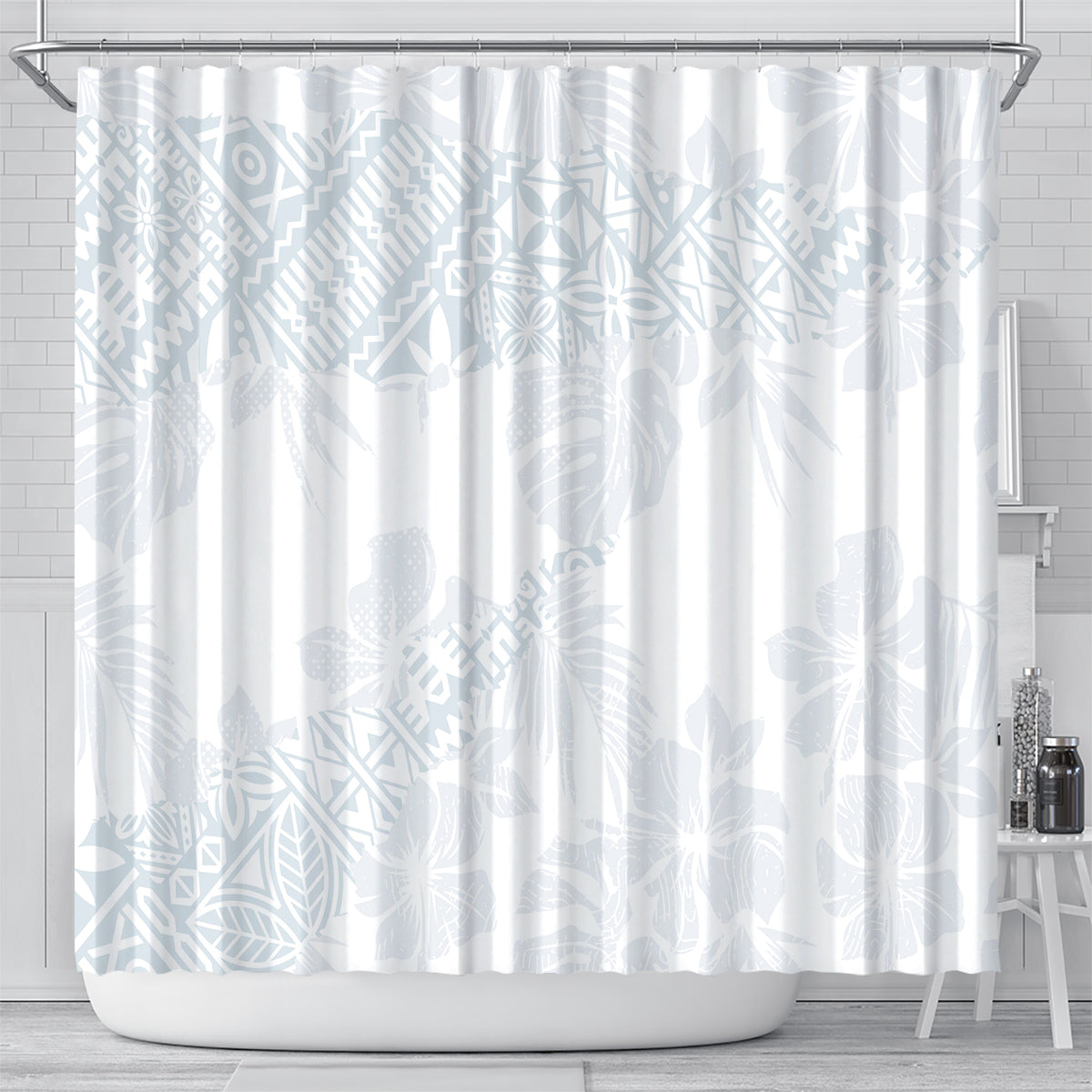 samoa-white-sunday-shower-curtain-hibiscus-special