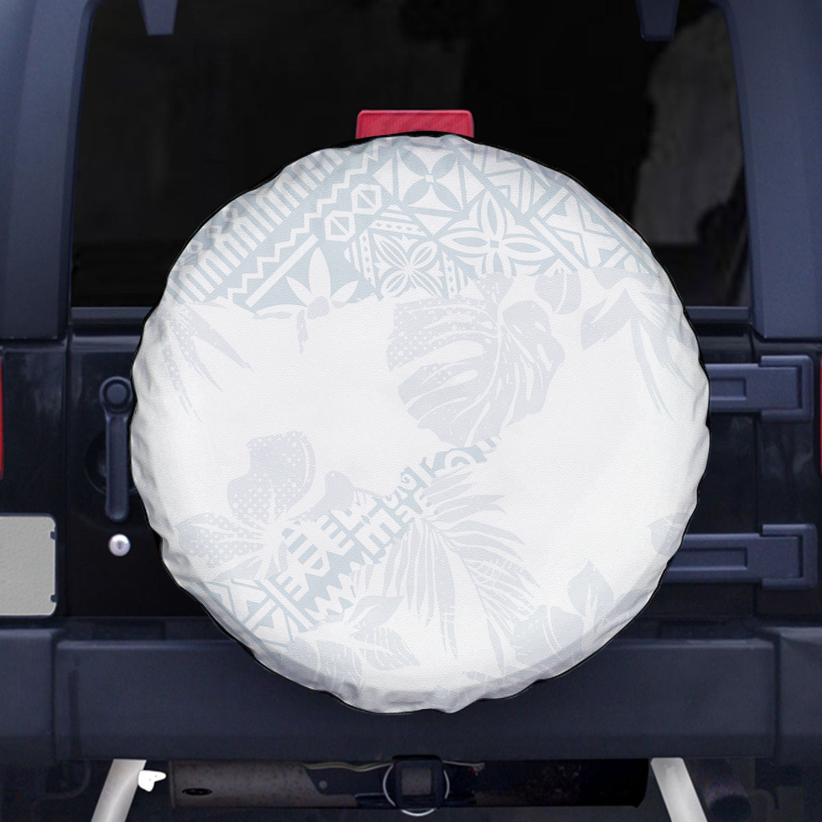 Samoa White Sunday Spare Tire Cover Hibiscus Special - Wonder Print Shop