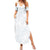 Samoa White Sunday Summer Maxi Dress Hibiscus Special - Wonder Print Shop