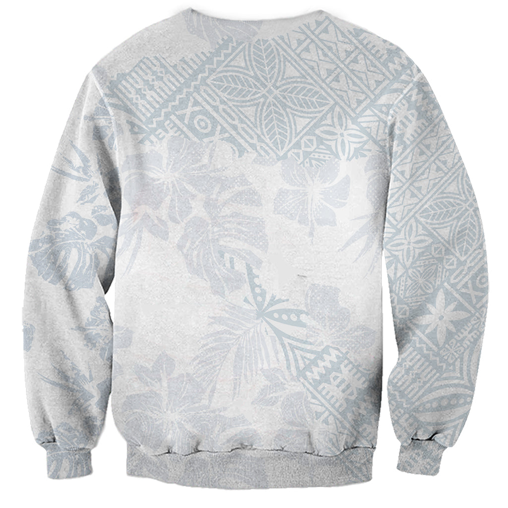 Samoa White Sunday Sweatshirt Hibiscus Special - Wonder Print Shop