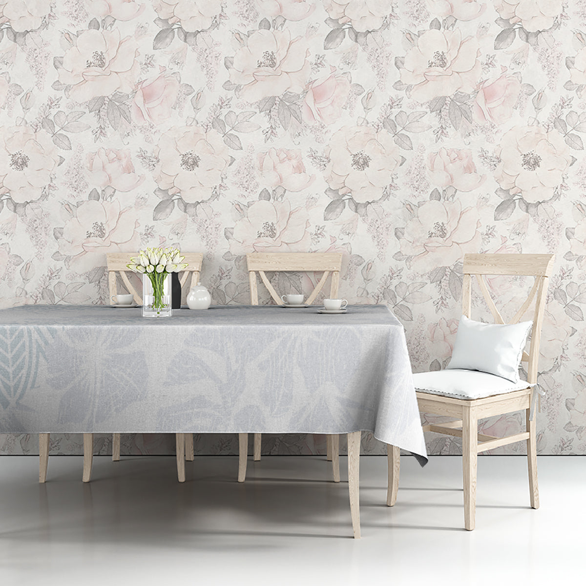 Samoa White Sunday Tablecloth Hibiscus Special - Wonder Print Shop