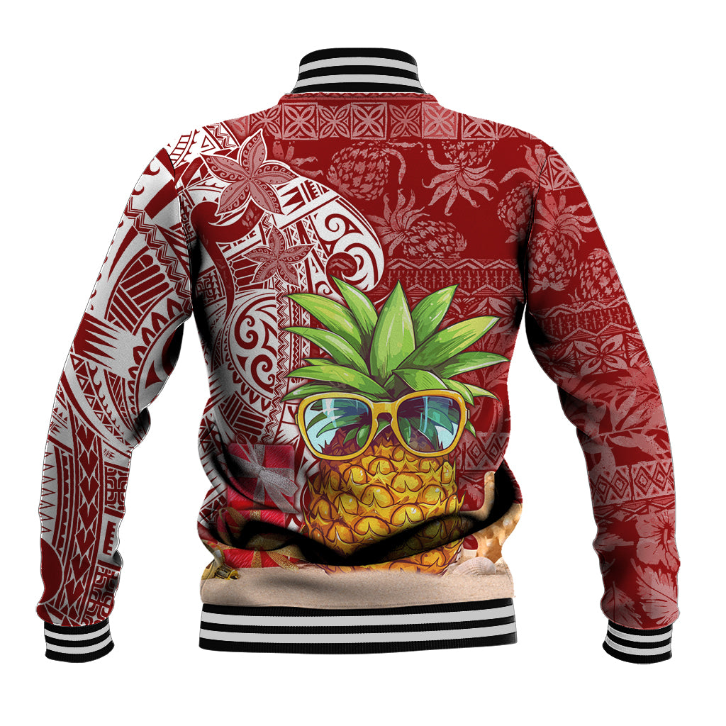Mele Kalikimaka Hawaii Christmas Baseball Jacket Pineapple Party LT7 - Wonder Print Shop