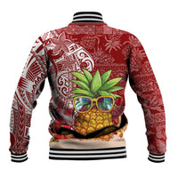 Mele Kalikimaka Hawaii Christmas Baseball Jacket Pineapple Party LT7 - Wonder Print Shop