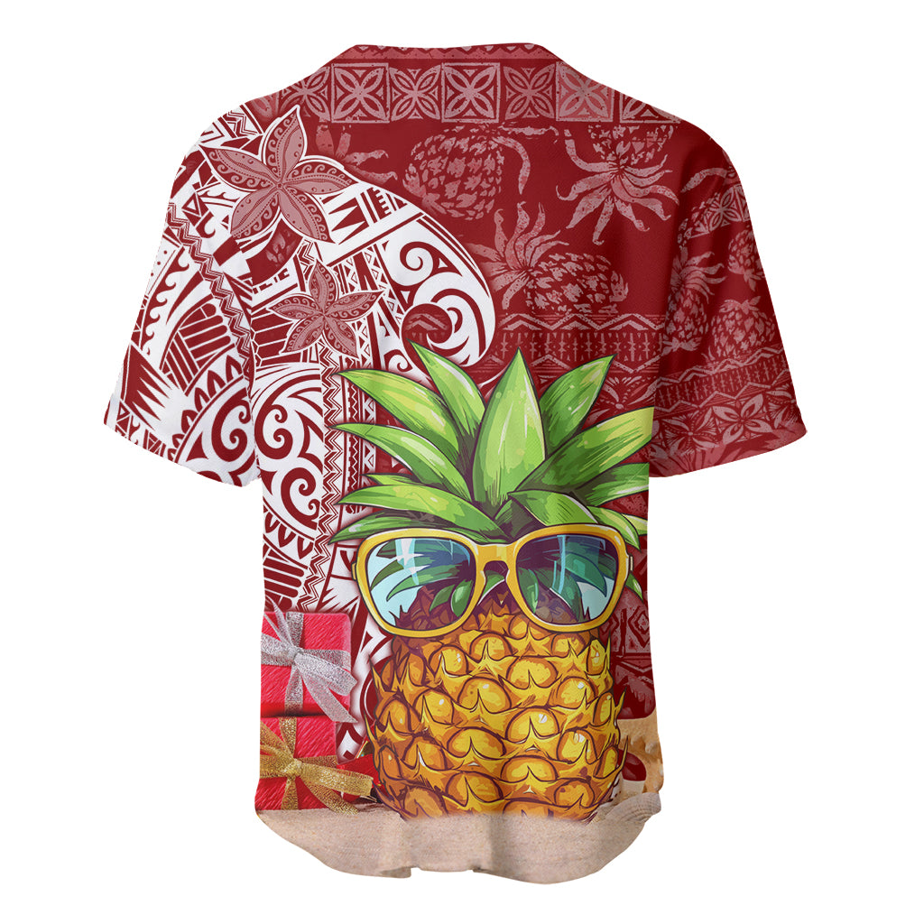 Mele Kalikimaka Hawaii Christmas Baseball Jersey Pineapple Party LT7 - Wonder Print Shop