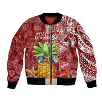 Mele Kalikimaka Hawaii Christmas Bomber Jacket Pineapple Party LT7 - Wonder Print Shop