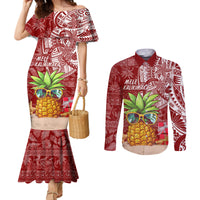 mele-kalikimaka-hawaii-christmas-couples-matching-mermaid-dress-and-long-sleeve-button-shirt-pineapple-party