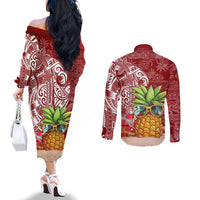 mele-kalikimaka-hawaii-christmas-couples-matching-off-the-shoulder-long-sleeve-dress-and-long-sleeve-button-shirt-pineapple-party