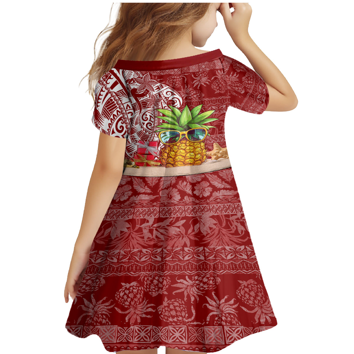 Mele Kalikimaka Hawaii Christmas Family Matching Mermaid Dress and Hawaiian Shirt Pineapple Party LT7 - Wonder Print Shop