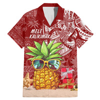 Mele Kalikimaka Hawaii Christmas Family Matching Mermaid Dress and Hawaiian Shirt Pineapple Party LT7 - Wonder Print Shop