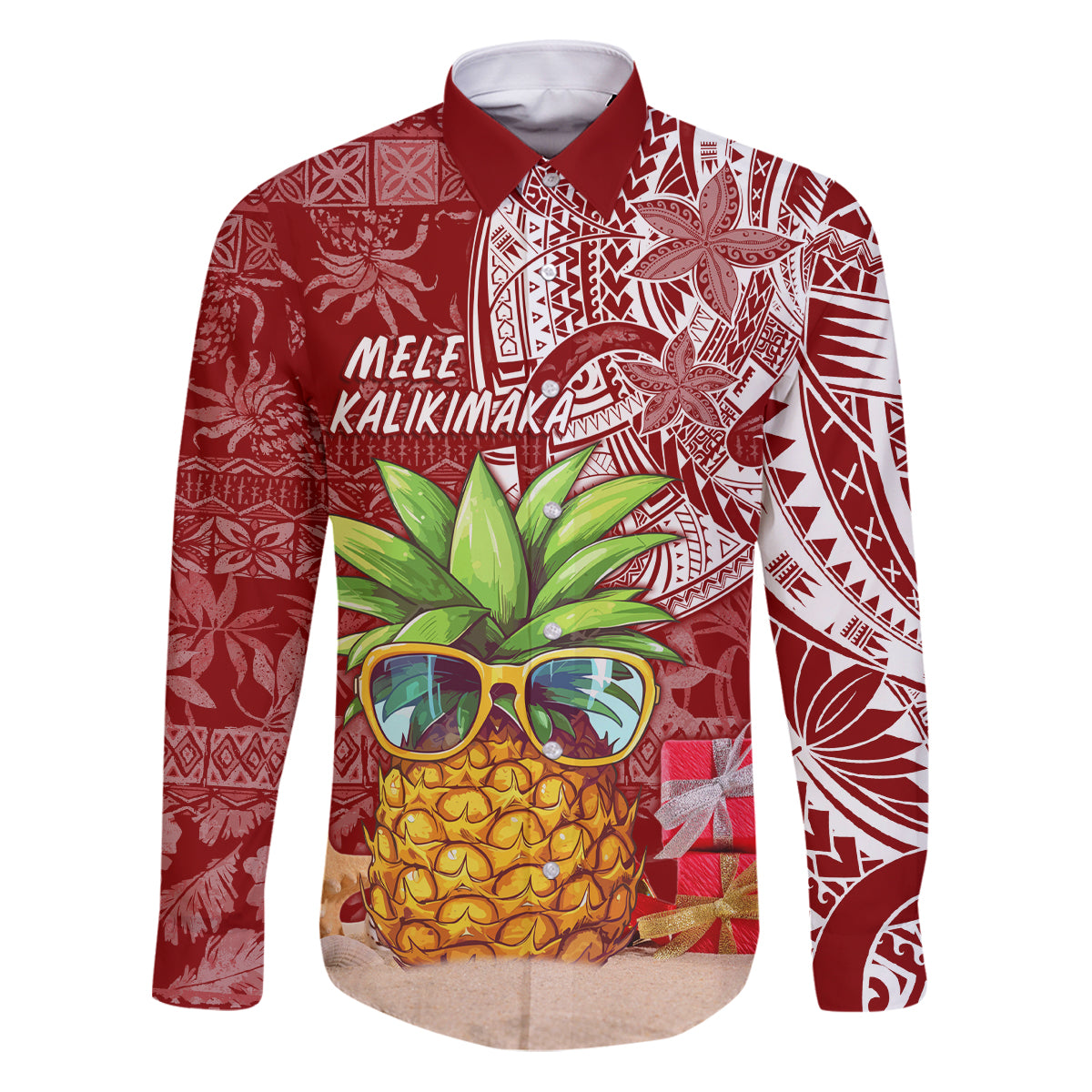 Mele Kalikimaka Hawaii Christmas Family Matching Puletasi Dress and Hawaiian Shirt Pineapple Party - Wonder Print Shop