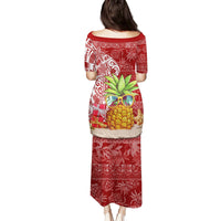Mele Kalikimaka Hawaii Christmas Family Matching Puletasi Dress and Hawaiian Shirt Pineapple Party - Wonder Print Shop
