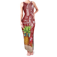 Mele Kalikimaka Hawaii Christmas Family Matching Tank Maxi Dress and Hawaiian Shirt Pineapple Party - Wonder Print Shop