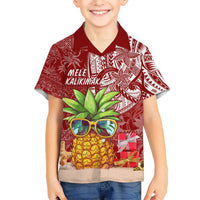 Mele Kalikimaka Hawaii Christmas Hawaiian Shirt Pineapple Party - Wonder Print Shop