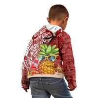 Mele Kalikimaka Hawaii Christmas Kid Hoodie Pineapple Party - Wonder Print Shop