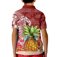 Mele Kalikimaka Hawaii Christmas Kid Polo Shirt Pineapple Party - Wonder Print Shop