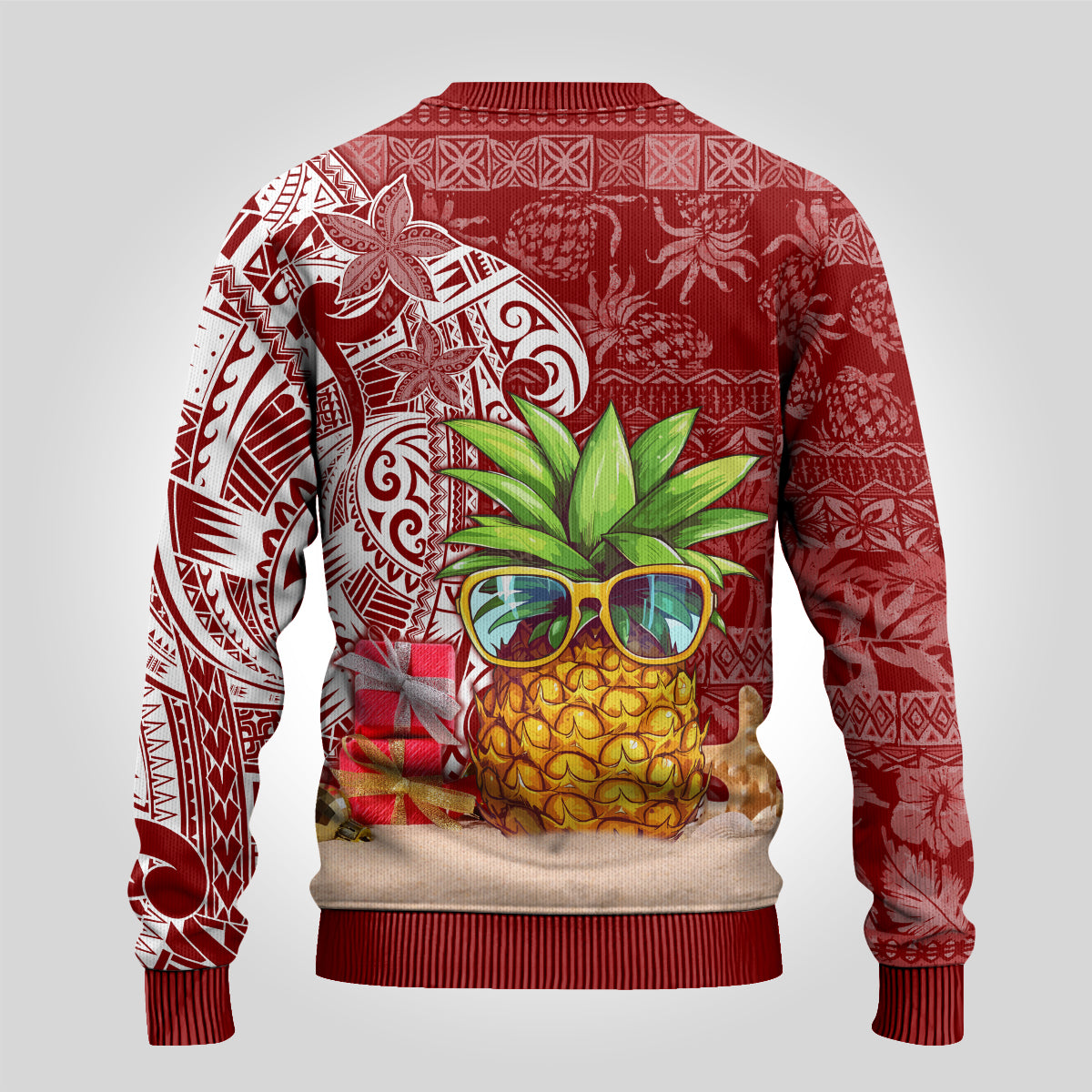 Mele Kalikimaka Hawaii Christmas Ugly Christmas Sweater Pineapple Party - Wonder Print Shop