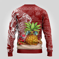 Mele Kalikimaka Hawaii Christmas Ugly Christmas Sweater Pineapple Party - Wonder Print Shop