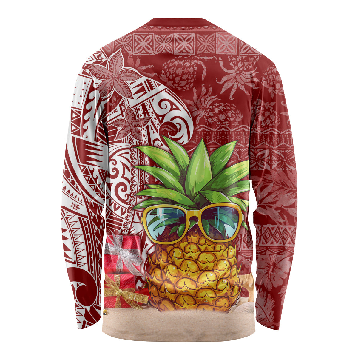 Mele Kalikimaka Hawaii Christmas Long Sleeve Shirt Pineapple Party - Wonder Print Shop