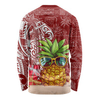 Mele Kalikimaka Hawaii Christmas Long Sleeve Shirt Pineapple Party - Wonder Print Shop