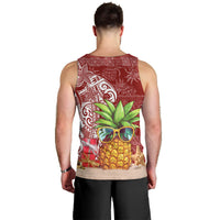 Mele Kalikimaka Hawaii Christmas Men Tank Top Pineapple Party - Wonder Print Shop