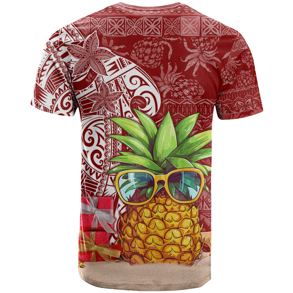 Mele Kalikimaka Hawaii Christmas T Shirt Pineapple Party - Wonder Print Shop