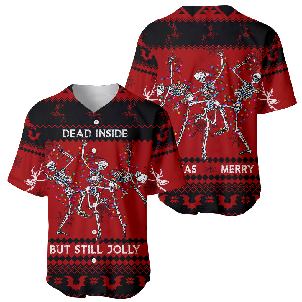 Christmas Baseball Jersey Jolly Skull Merry Creepmas LT7 - Wonder Print Shop