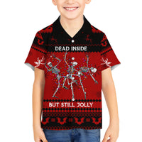 Christmas Family Matching Long Sleeve Bodycon Dress and Hawaiian Shirt Jolly Skull Merry Creepmas LT7 - Wonder Print Shop