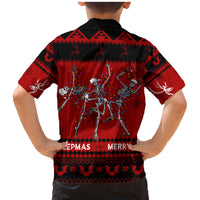 Christmas Family Matching Mermaid Dress and Hawaiian Shirt Jolly Skull Merry Creepmas LT7 - Wonder Print Shop