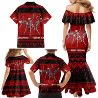 Christmas Family Matching Mermaid Dress and Hawaiian Shirt Jolly Skull Merry Creepmas LT7 - Wonder Print Shop