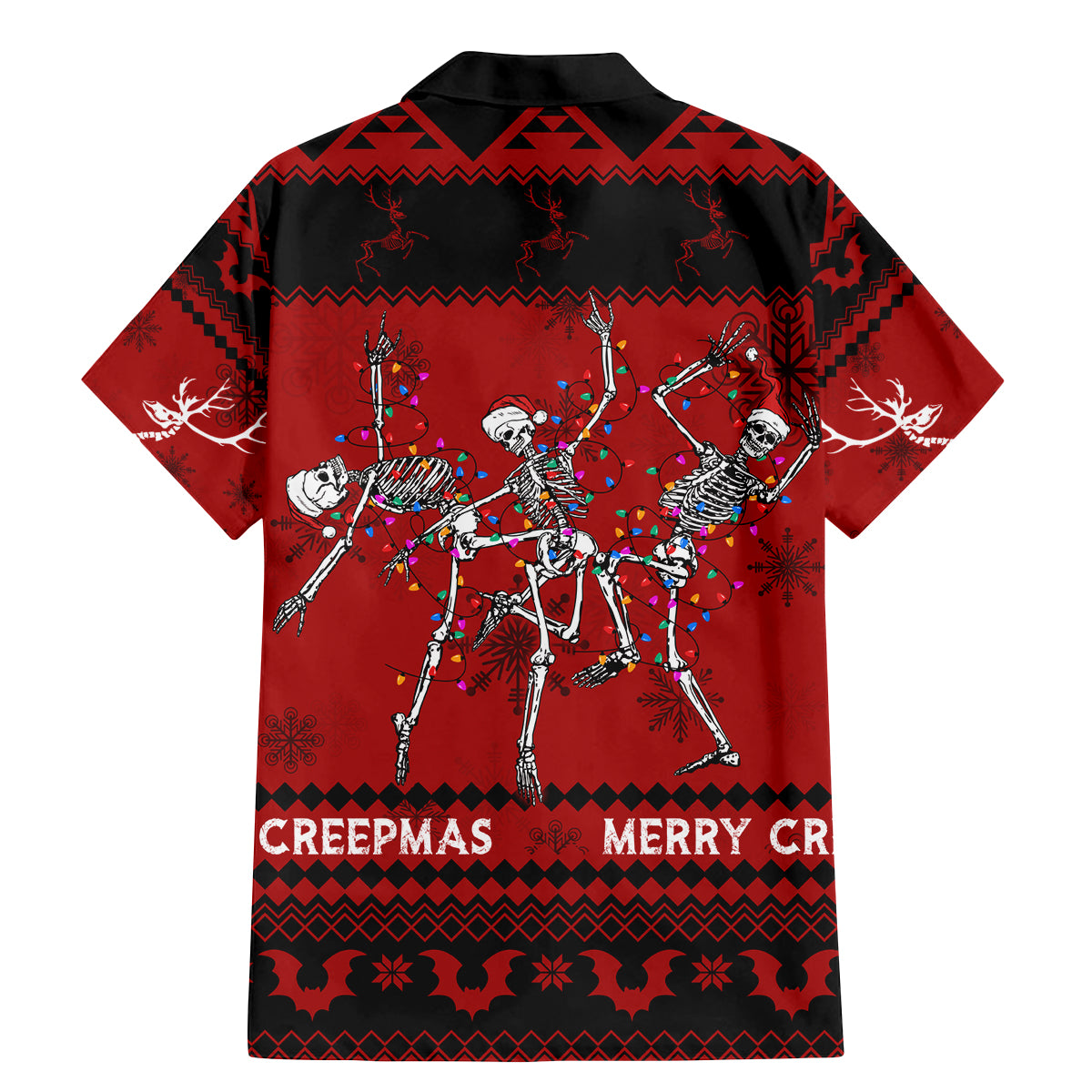 Christmas Family Matching Mermaid Dress and Hawaiian Shirt Jolly Skull Merry Creepmas LT7 - Wonder Print Shop