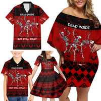Christmas Family Matching Off Shoulder Short Dress and Hawaiian Shirt Jolly Skull Merry Creepmas LT7 - Wonder Print Shop
